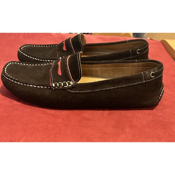 G.H. Bass Weejuns Loafers Men Size 10.5 Brown Suede & Red-Unique Design 2305-255 main image 7